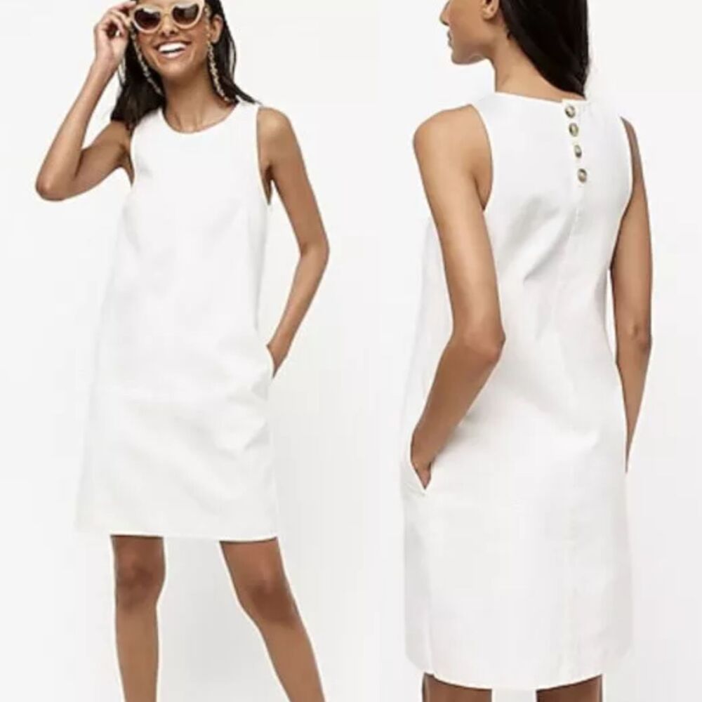 Reimagined by J. Crew Women's Denim Shift Dress White Size 4